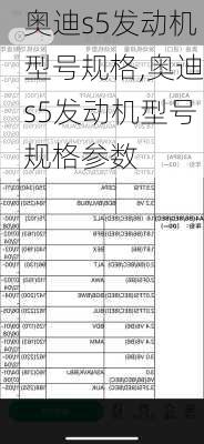 奥迪s5发动机型号规格,奥迪s5发动机型号规格参数