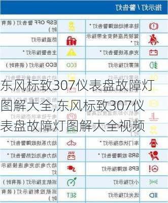 东风标致307仪表盘故障灯图解大全,东风标致307仪表盘故障灯图解大全视频