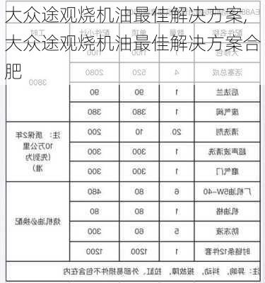 大众途观烧机油最佳解决方案,大众途观烧机油最佳解决方案合肥