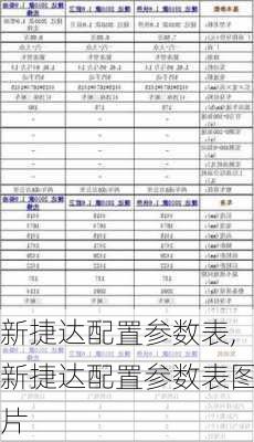 新捷达配置参数表,新捷达配置参数表图片