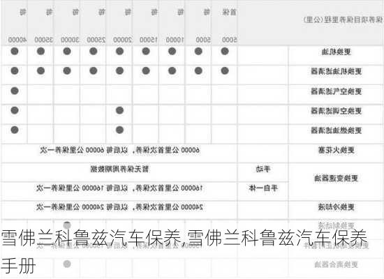 雪佛兰科鲁兹汽车保养,雪佛兰科鲁兹汽车保养手册