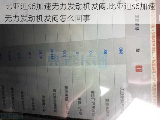 比亚迪s6加速无力发动机发闷,比亚迪s6加速无力发动机发闷怎么回事