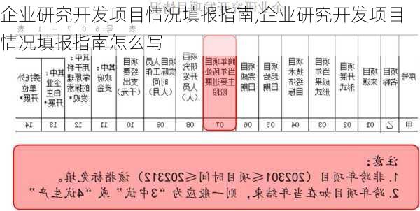 企业研究开发项目情况填报指南,企业研究开发项目情况填报指南怎么写