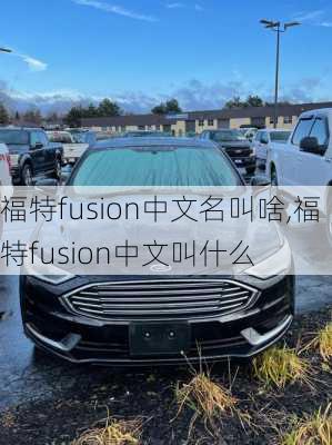 福特fusion中文名叫啥,福特fusion中文叫什么