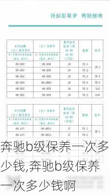 奔驰b级保养一次多少钱,奔驰b级保养一次多少钱啊