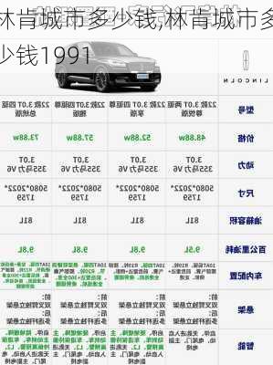 林肯城市多少钱,林肯城市多少钱1991