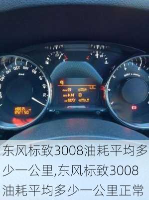 东风标致3008油耗平均多少一公里,东风标致3008油耗平均多少一公里正常