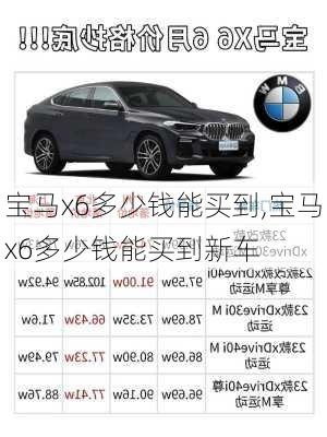 宝马x6多少钱能买到,宝马x6多少钱能买到新车