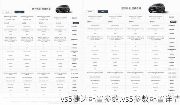 vs5捷达配置参数,vs5参数配置详情