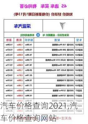 汽车价格查询2021,汽车价格查询网站