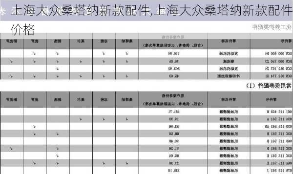 上海大众桑塔纳新款配件,上海大众桑塔纳新款配件价格